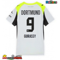 Camisa de Futebol Borussia Dortmund Serhou Guirassy #9 Equipamento Secundário Mulheres 2025-26 Manga Curta